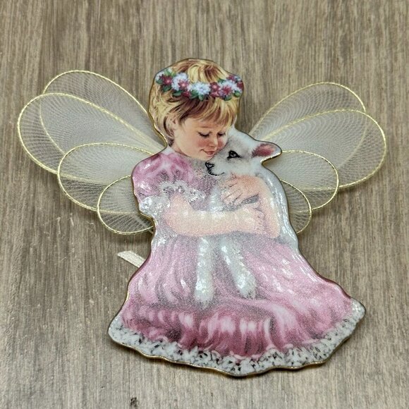 1998 The Bradford Editions Heaven’s Little Angels Ornament Collection Set of 3 - Picture 6 of 7